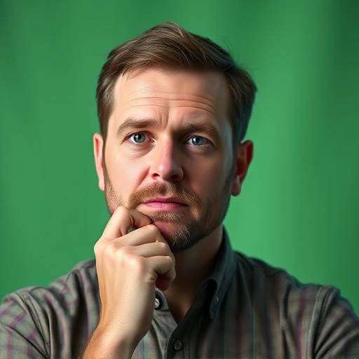 Headshot of Ben Carter, Visual Effects Supervisor & Instructor, looking thoughtful in front of a green screen.